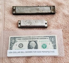 Two Vintage Harmonicas Antique Victory Band Butter-Fly Butterfly