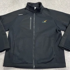 Zero Restriction Jacket Mens XL Size Black Golf Full Zip Shell Knit Embroidered