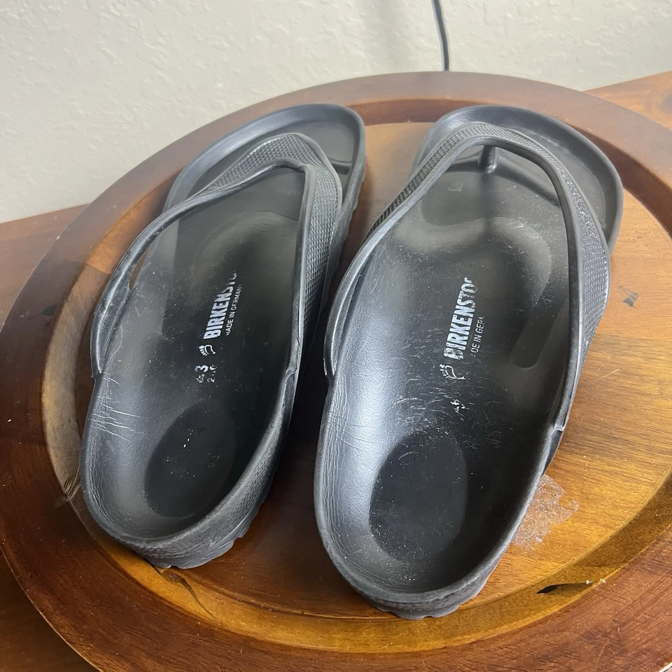 Sandalias Birkenstock Unisex Para Hombre 10 Para Mujer 12 Honolulu EVA Gris Chanclas Moldeadas Foto 3 de 4