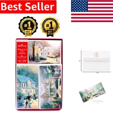 Nostalgic Thomas Kinkade Christmas Card Set - 40 Cards for the Holiday Season