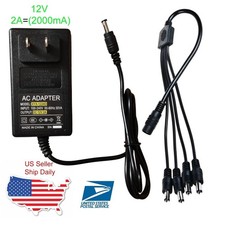 DC 12V 2A Power Supply 4 Split Power For CCTV Security Camera DVR Zmoda Swann