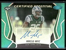 Marcus Maye 2019 Panini Certified Potential Signatures Teal 26/50 Jersey Match