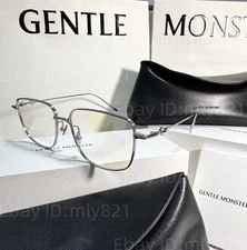 GentleMonster Sunglasses BOLD - Academya 02 Titanium Silver Frame Clear Lenses