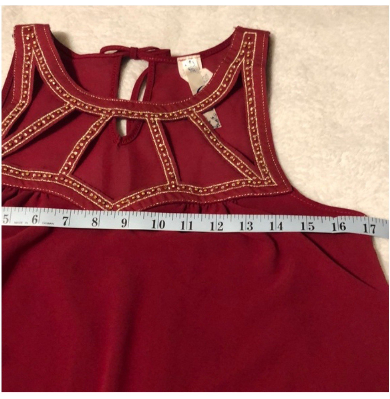 Ruby red cut out top - image 8