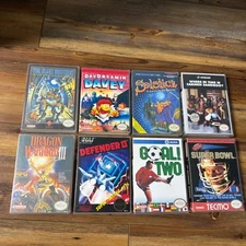 8 Lot NES Custom Game Case Blues Brothers Dragon Goal Defender Davey  + More