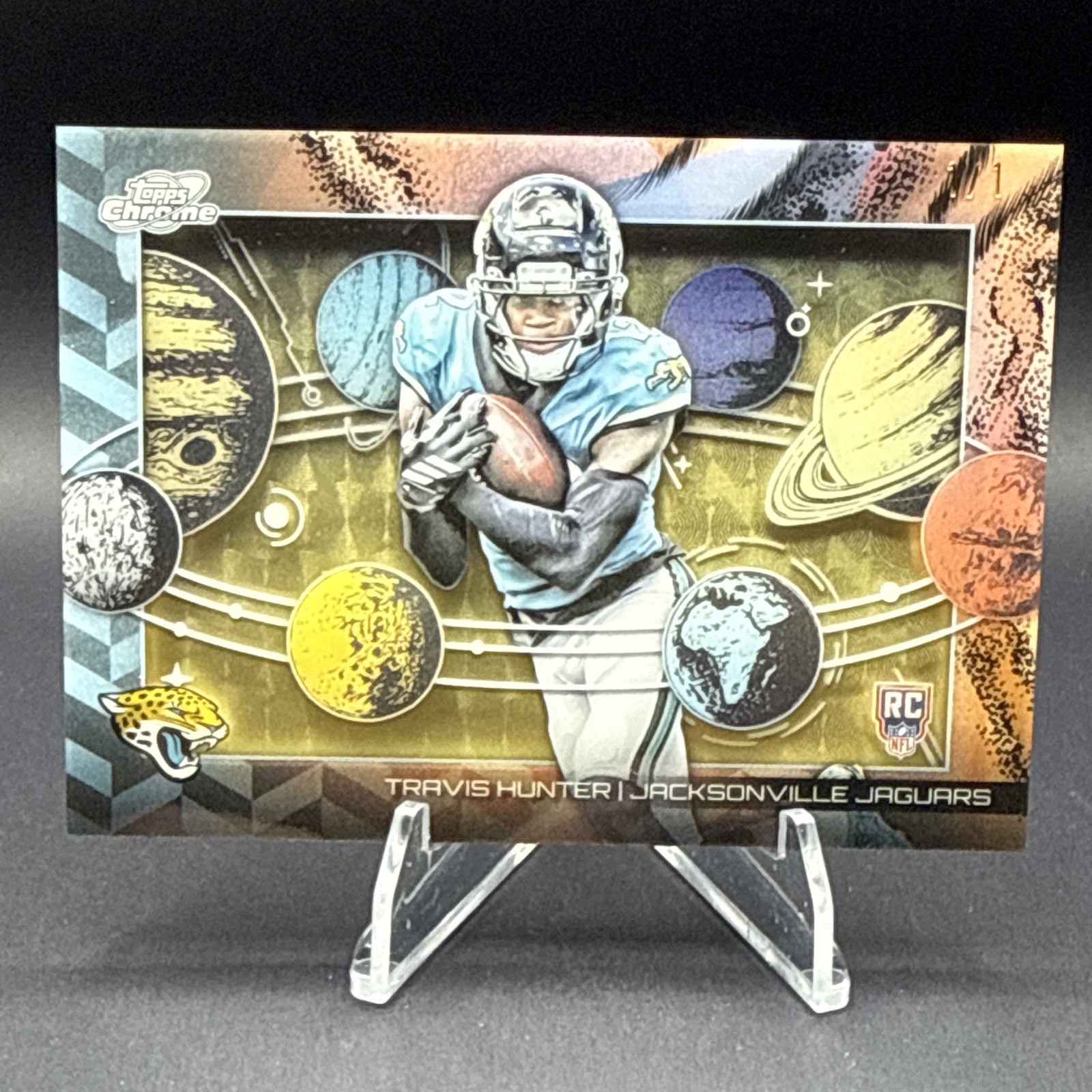 2025 Topps Cosmic Chrome Travis Hunter Rookie SUPERFRACTOR Planetarium 1/1!! view 2