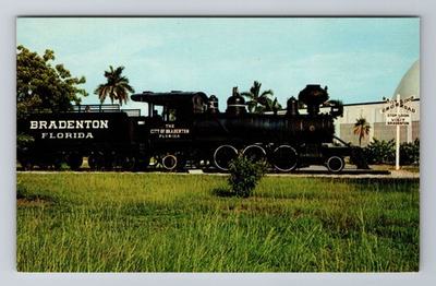 #ad Bradenton FL Florida Tourist Train Antique Vintage Souvenir Postcard $0.99