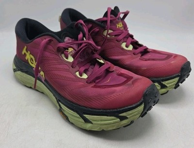 Hoka One One Mafate 3 Running Shoes Men's 10B 113531FFBT Fuchsia W/ Vibram Soles