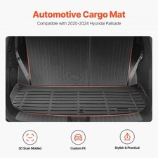 VEVOR Cargo Mats Compatible with Hyundai Palisade 2020-2024, Custom Fit TPE Carg