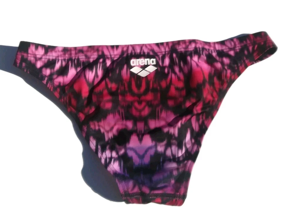 Arena Ombre Women's Size 28 Athletic Fit Training Bikini Bottoms Pink Multicolor - Image 2 of 4