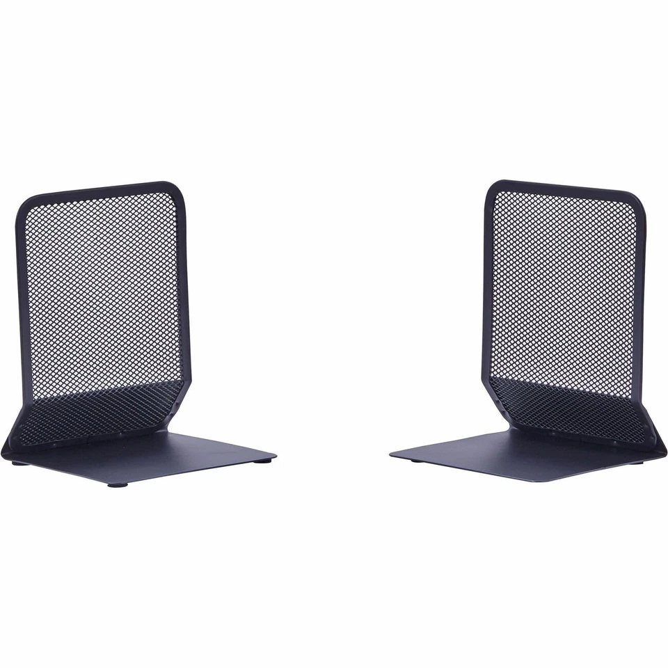 Lorell Mesh Bookend - Desktop - Black - Steel, Mesh - 1pair (llr-84242) - Image 2 of 4