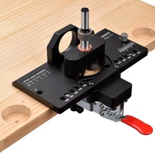 Metal Concealed Hinge Jig with Quick Clamp and Dust Vacuum Adapter Concealed Doo