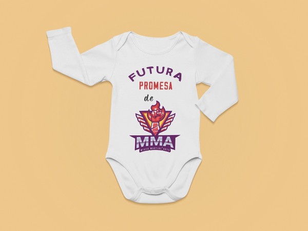 Body mono de bebé Futura promesa de la MMA artes marciales mixtas. 100% algodón