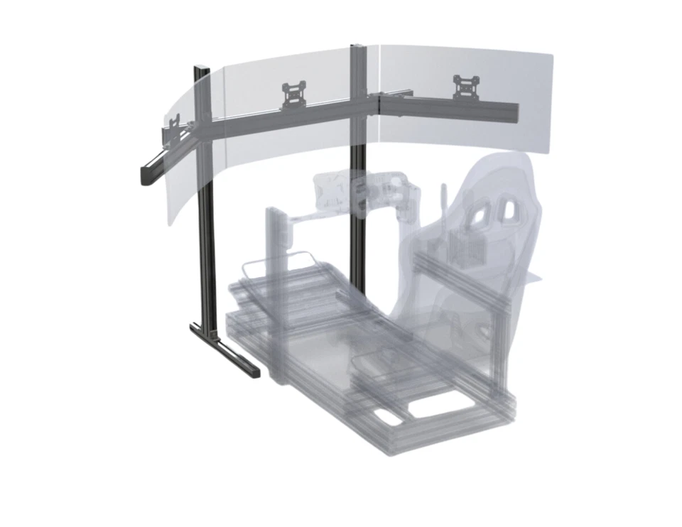 Wolf Racing Monitor Ständer Triple Vesa 100x100 75x75 - Bild 3 von 4