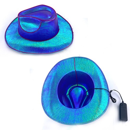 Disco LED Cowgirl Hut Western Cowboy Hut Kostüm Spiele Dress Up Party Cowboy Hut - Bild 12 von 22