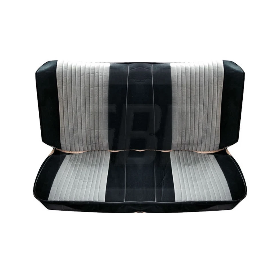 85 86 87 Grand National Fundas de tapicería de asiento negras plateadas REPOSACABEZAS DELANTERO TRASERO Foto 3 de 4