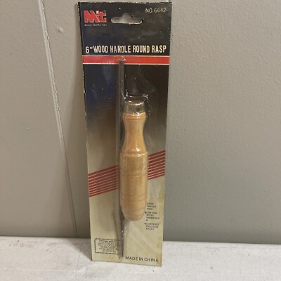 6'' WOOD HANDLE ROUND RASP NEW IN PACKAGE MICHIGAN INDUSTRIAL TOOLSEE PICTURES