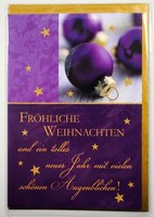 Weihnachtskarte - Mit Umschlag Glitzernd - Klappkarte - Weihnachten - GrußKarte