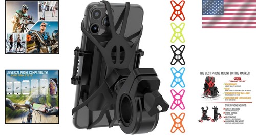 Support Téléphone Vélo Étanche avec Garantie à Vie - 6 Bandes Couleur, Antichoc - Photo 2 sur 10