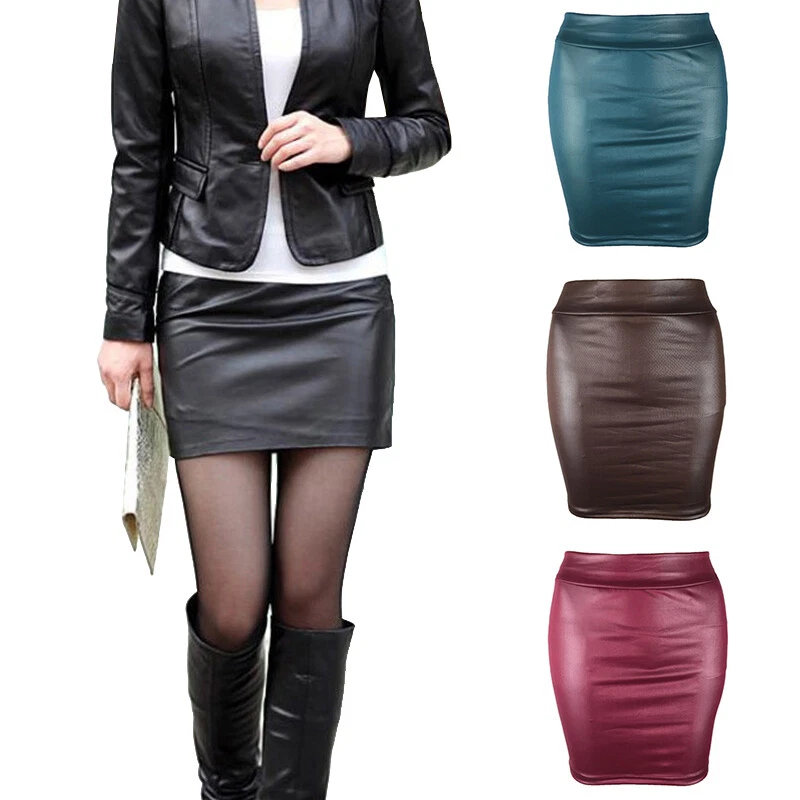 How to wear faux leather pencil skirt top
