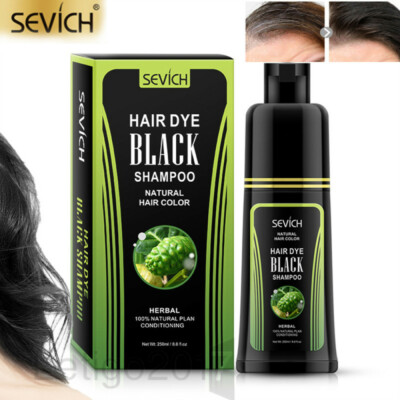 Sevich Fast Black Hair Shampoo Hair Color Dye Natural Plant Essence Permanent US