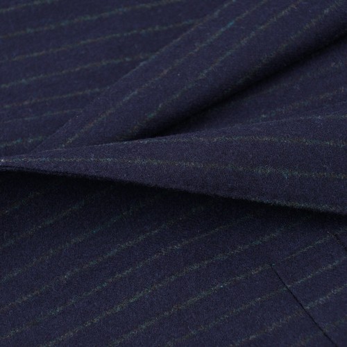 Boglioli Navy Blue Chalk Stripe Flannel Wool 'K Jacket' Suit 42R (Eu 52) NWT - Picture 4 of 10