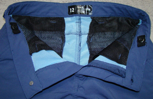 Hurley Nike H20 Boys Size 12 Blue Dri-Fit Stretch Chino Walk Shorts - Picture 3 of 7
