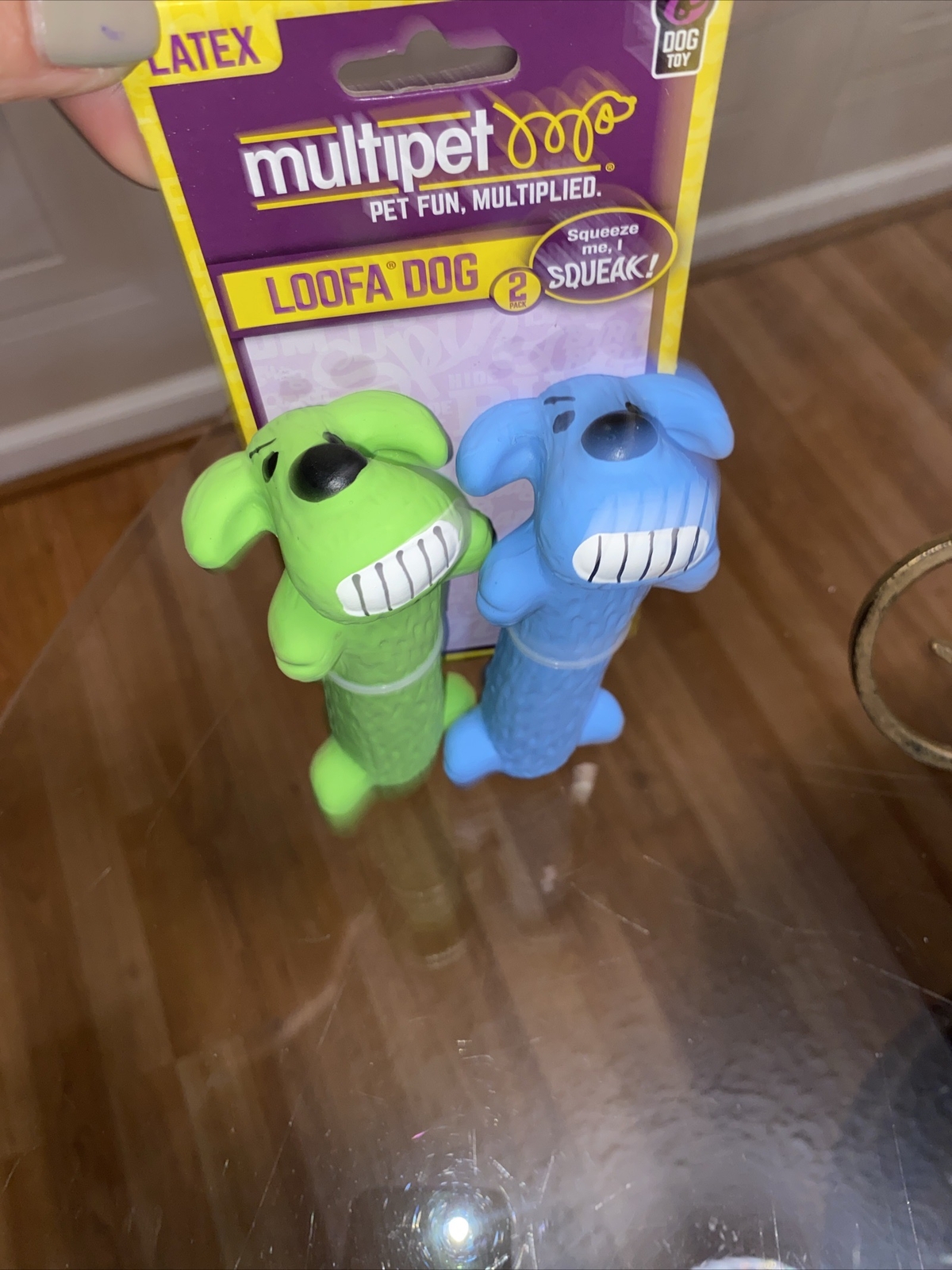 Multipet Original Loofa  Set Of Set Dog Latex Ruff 6" Dog Toy.