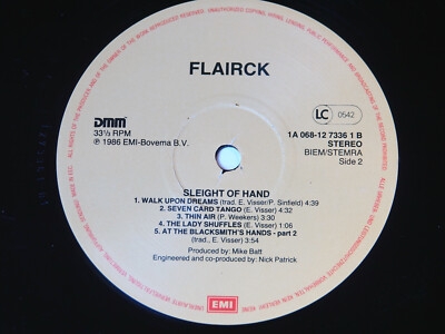 Flairck/Sleight Of Hand/1986 EMI LP | eBay
