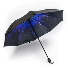  Mini Lightweight Folding Compact Umbrellas - Stars / Galaxy