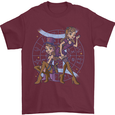 Gemini Sternzeichen Astrologisches Zodiac Herren Maglietta 100% Baumwolle