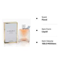 LA VIDA BELLA POUR FEMME EAU DE PARFUM SPRAY FOR WOMEN 3.4 Oz / 100 ml BRAND NEW