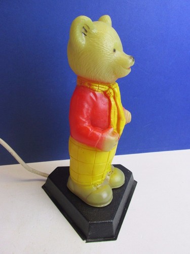 rare vintage rupert bear figure lamp night light original kids