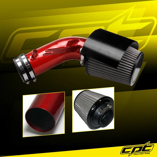 For 09-14 Maxima 3.5L V6 Red Cold Air Intake + Stainless Steel Air Filter