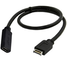 USB 3.1 Type-E Male Port to Type-C Female HDD Internal Adapter Extension Cable