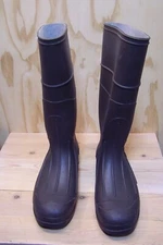 Northerner Rubber Boots Mens Size 10 Brow Waterproof Rain Shoes Made In USA