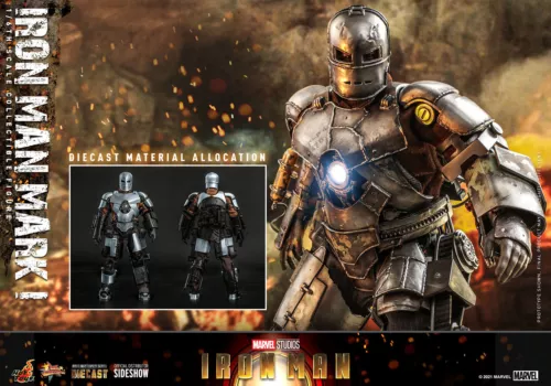 Figura Hot Toys MMS605 D40 Iron Man Mark I 1 Traje Diecast Escala 1/6 12" En Stock - Imagen 10 de 11
