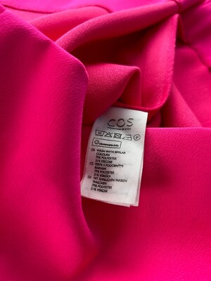 COS Racer Neck MIDI Dress Back Zipper Hot Pink Sleeveless Size EUR 38  Barbie | eBay