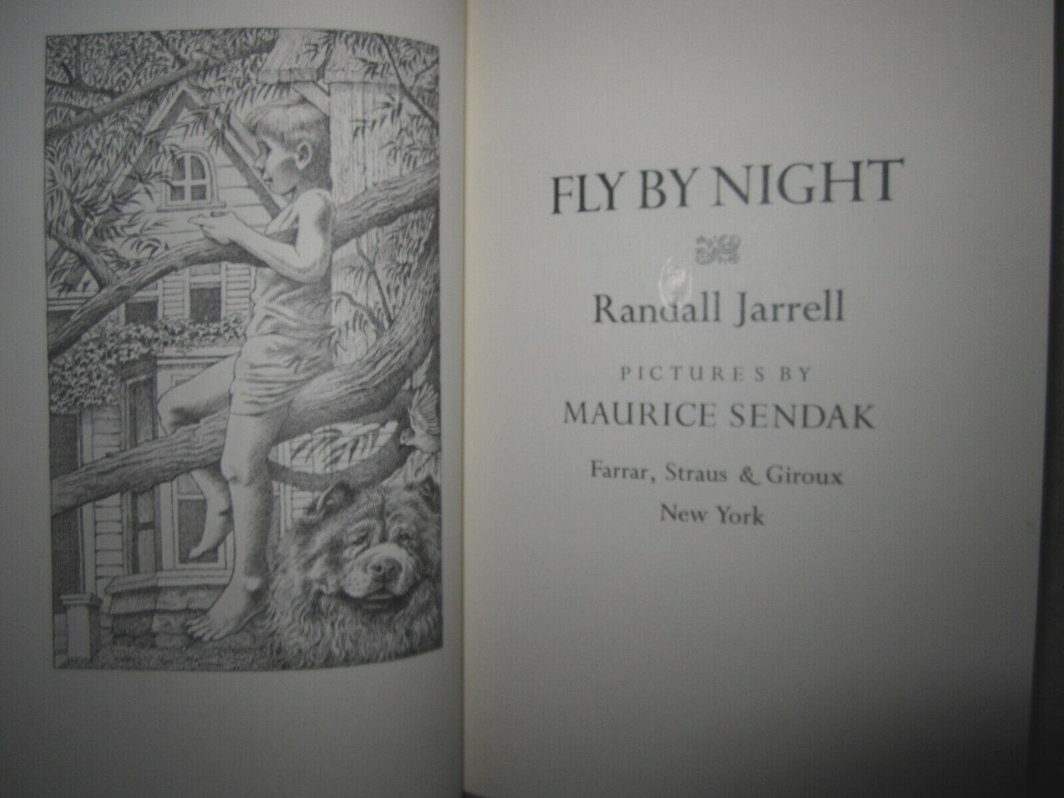 Vtg HC book, Fly By Night by Randall Jarrell, illus Maurice