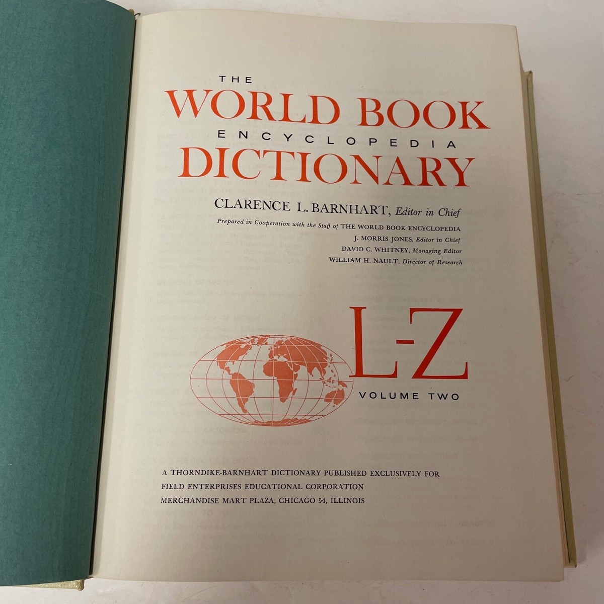 The World Book Encyclopedia Dictionary Set 2 Volumes A-Z Hardcover
