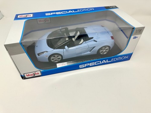 NEW Maisto Lamborghini Gallardo Spyder Convertible Light Blue 1:18 Diecast Car - Picture 2 of 2