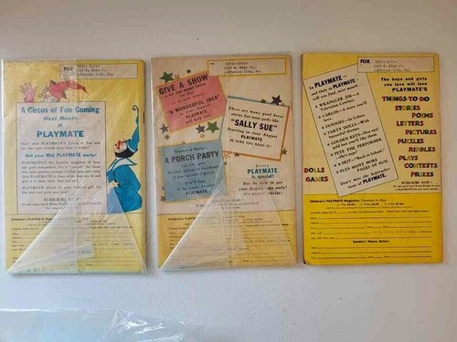 3 1956 Beautiful CHILDREN'S PLAYMATE Magazines Like New April July Aug Vintage - Imagen 2 de 7