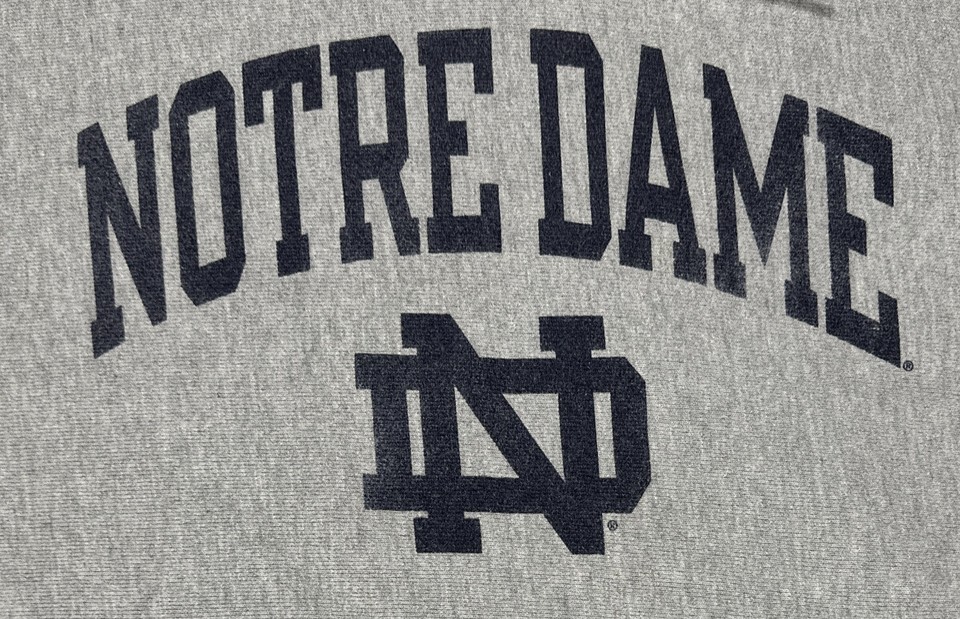 Vintage Sz L Notre Dame Hammes Bookstore Exclusive Hoodie HEAVY THICK