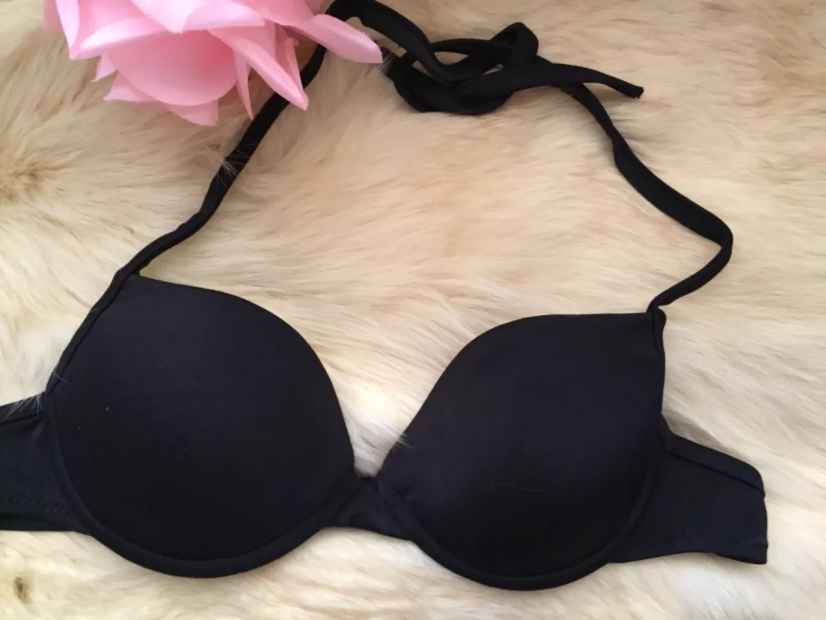 Cobey Calzedonia Bra size it 4a us 36a eu 80a padded underwired black  swimwear