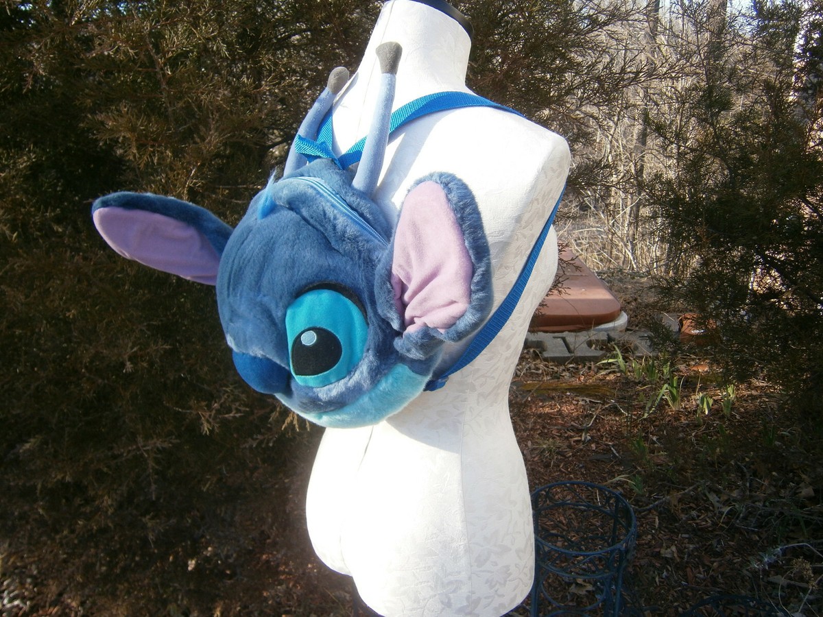 Rare Disney Store Lilo Stitch Head Plush Backpack Bag ? Rare Disney Store Lilo Stitch Head Plush Back | Mercari main image 2