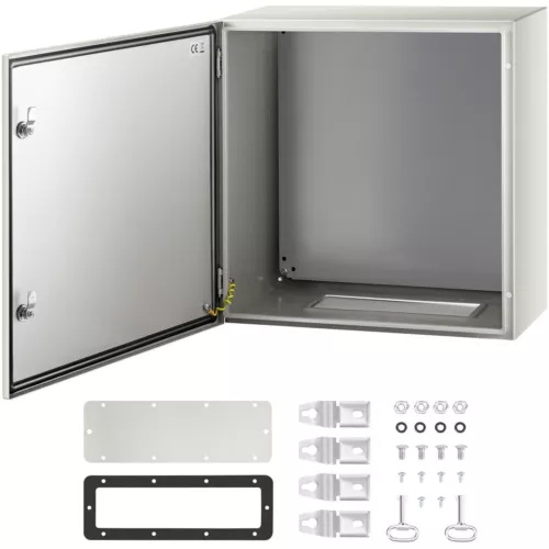 NEMA 4X Steel Enclosure 24x24x12in IP66 Waterproof & Dustproof Outdoor/Indoor 