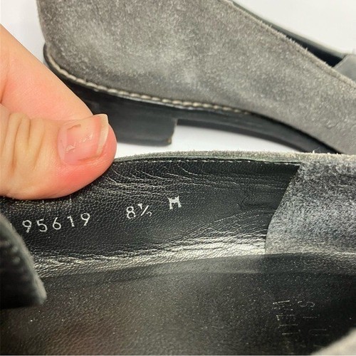 Stuart Weitzman Guido gray leather tassel loafers women’s size 8.5 professional - Picture 8 of 8