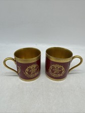 2 prächtige Mokkatassen Heinrich & Co, großzügig vergoldet S.14.