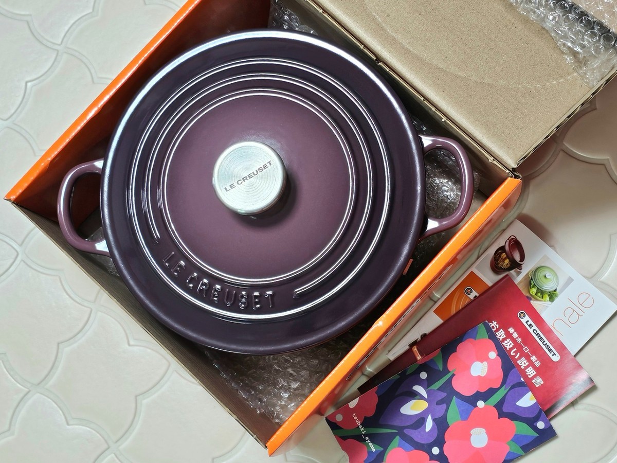 Le Creuset Cocotte Rondo 22cm 3.5Qt Fig Purple Cast Iron Duch Oven