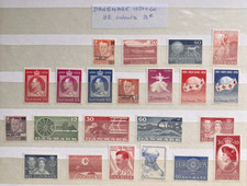 TIMBRES DANEMARK 1957 à 60 22 VALEURS NEUFS ** MNH